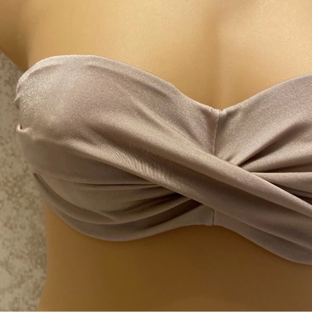 Victoria's Secret Beige Shimmer Twist Bandeau Bikini - Picture 5 of 16